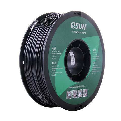 Bassen 3DP_Filaments eSun Black ABS Filament - 1 KG - 1.75 mm