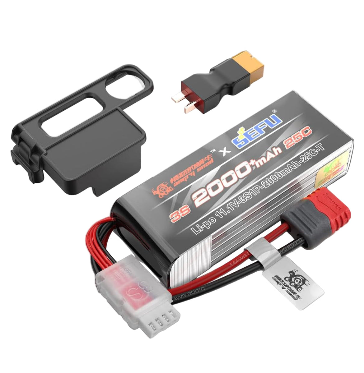 Batterie LiPo MXJFYY 11,1V 2000mAh 22,2Wh 3S 30C Avec Connecteur Ta Mini – Pour Caméra
