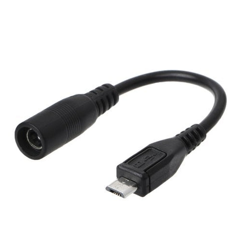 Voltaat Female Barrel Jack to Micro USB Male Cable Converter