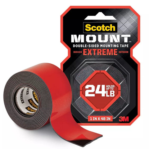 1 Scotch Indoor/Outdoor Extreme Double-Sided Mounting Tape