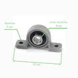 Voltaat MECH_Bearings_Springs KP08 Pillow Block Bearing – 8mm Bore, Set Screw Lock