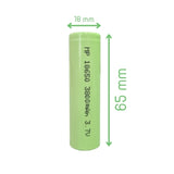 Control Electronics PWR_Lithium_Batt_BMS Lithium-Ion Rechargeable Battery 18650 – 3.7V 3800mAh Flat Top
