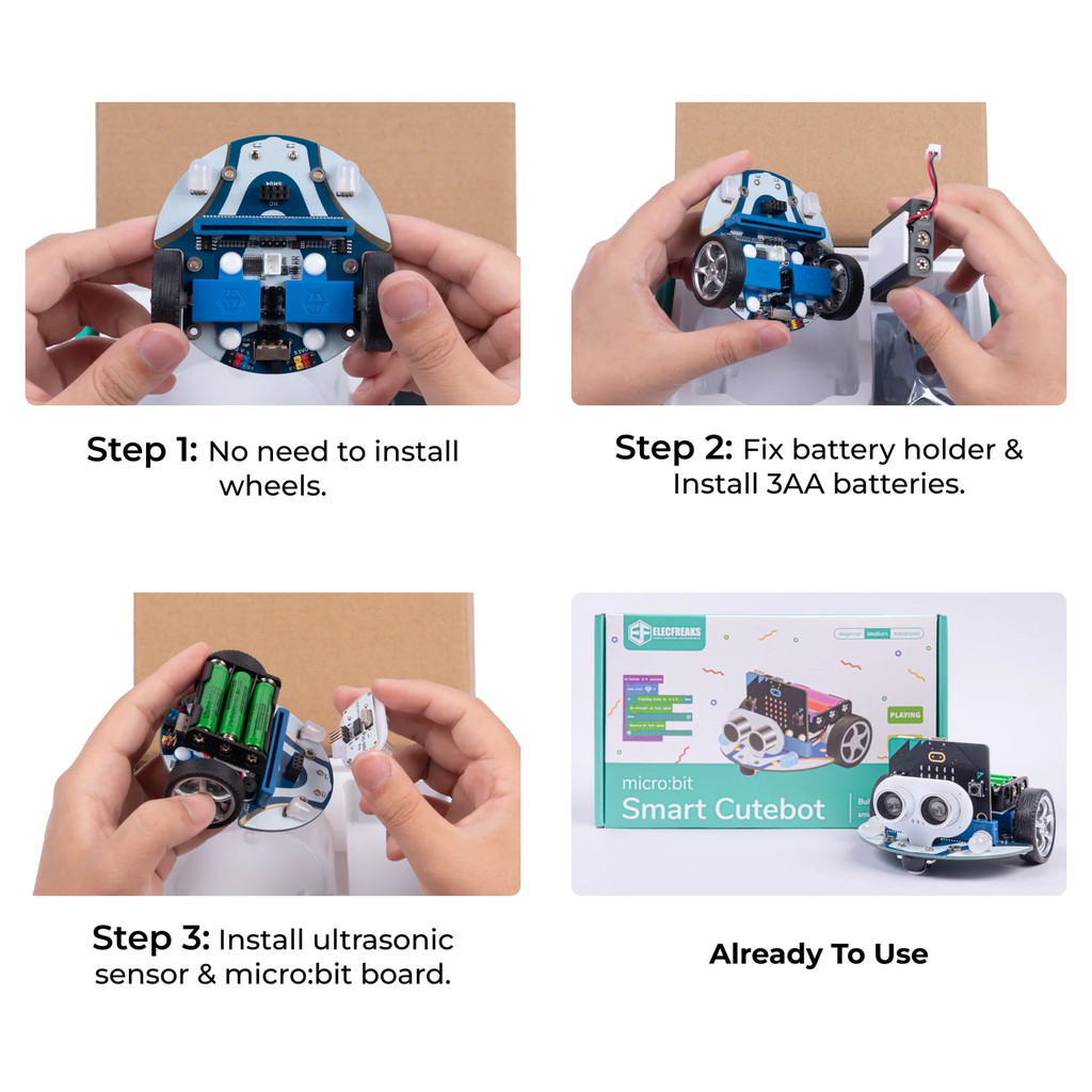 ElecFreaks Cutebot Smart Robot Kit for micro:bit (Micro:bit Not Includ ...