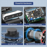Hiwonder MentorPi A1 Autonomous Driving Raspberry Pi Car with 3D Depth Camera