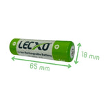 Local Lecxo 18650 Li-Ion Rechargeable Battery – 3.7V 3600mAh