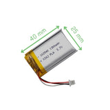 Local PWR_Lithium_Batt_BMS Lithium-Ion Polymer Battery – 3.7V 1100mAh with JST-PH Connector