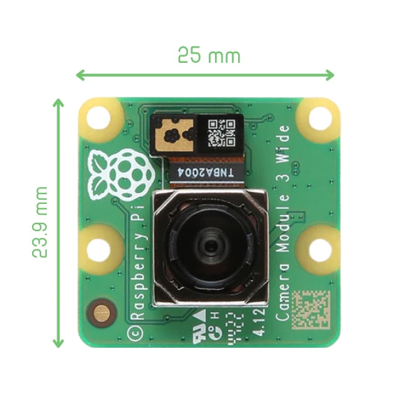 Raspberry Pi Camera Module 3 Wide Angle – 12MP Autofocus – Voltaat