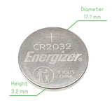 Salam Studios PWR_Alkaline_Batt Energizer CR2032 Lithium Coin Battery – 3V (2 Pack)