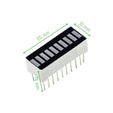 Voltaat 10 Segment LED Bar Graph – Red Display Module
