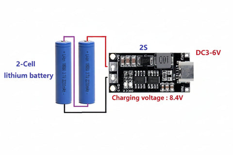2S 2A BMS Li-ion lithium Battery Charging Module – Type C 2S 2A BMS Li-ion lithium Battery Charging Module – Type C