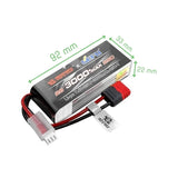 Voltaat 2S 7.4V 3000mAh LiPo Battery – 25C with T-Plug Connector