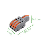 Voltaat 3-Way Fast Wire Splitter – 1 Input 3 Output Lever Connector