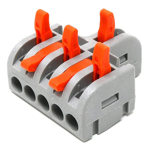 5-Way Fast Wire Splitter – 1 Input 5 Output Lever Connector 5-Way Fast Wire Splitter – 1 Input 5 Output Lever Connector