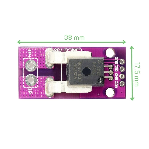ACS758 100A Hall-Effect Current Sensor Module – Analog Output – Voltaat