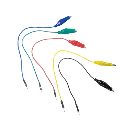 Voltaat Alligator Clip to Male Jumper Wire – 30 cm (5 pcs)