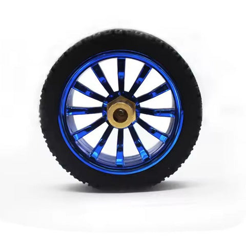 Black 65mm Rubber Wheel with metal coupler Black 65mm Rubber Wheel with metal coupler