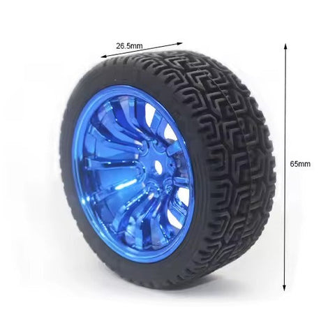 Black 65mm Rubber Wheel with metal coupler Black 65mm Rubber Wheel with metal coupler