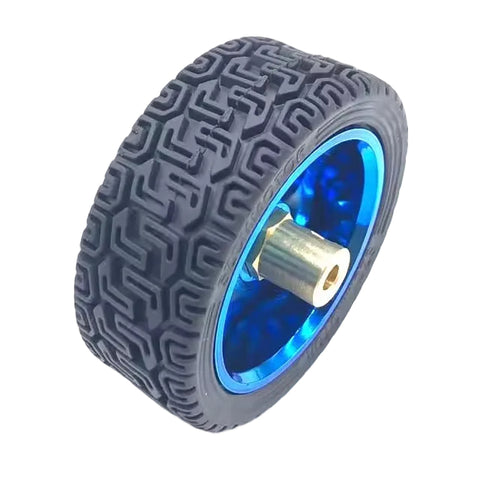 Black 65mm Rubber Wheel with metal coupler Black 65mm Rubber Wheel with metal coupler