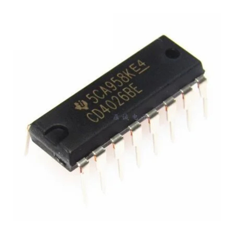 Voltaat CHIPS_Digital_logic 4026 Decade Counter and 7-Segment Display Driver IC