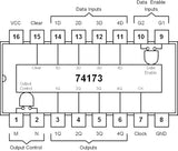 Voltaat CHIPS_Digital_logic 74173 4-Bit D-Type Register Logic IC
