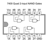 Voltaat CHIPS_Microcontrollers_Gates 7400 Quad 2-Input NAND Gate Logic IC