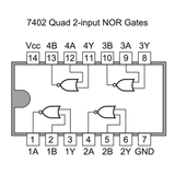 Voltaat CHIPS_Microcontrollers_Gates 7402 Quad 2-Input NOR Gate Logic IC