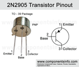 Voltaat CHIPS_Trans_OPAMP 2N2905 PNP Bipolar Junction Transistor, Metal Package