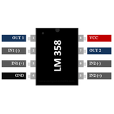 Voltaat CHIPS_Trans_OPAMP Texas Instruments LM358 Dual Operational Amplifier IC (2 Pieces)