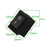 Voltaat comp_button_switches 2 Position Rocker Switch – 2 Pin ON-OFF 250V 3A Black