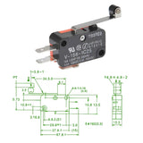 Voltaat comp_button_switches V-156-1C25 SPDT Limit Switch – Hinge Roller Lever, 15A