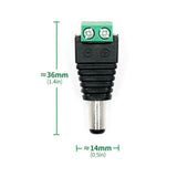 Voltaat COMP_Cables_Connectors DC Barrel Jack Adapter – 5.5 × 2.1 mm Male Plug
