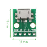 Voltaat COMP_Cables_Connectors Micro-USB to 5 Pin Female Breakout Board