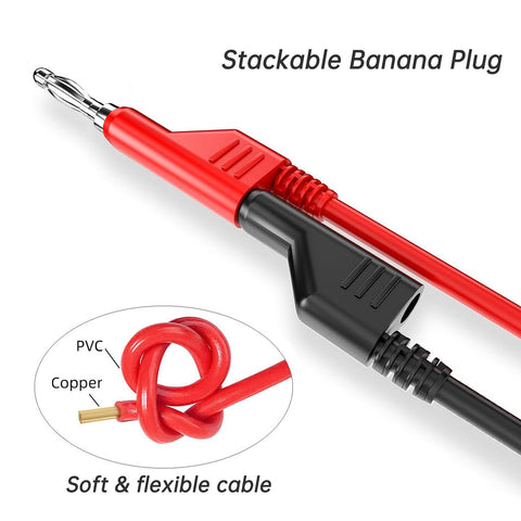 Stackable Banana to Banana Plug Test Cable (5 pack) Stackable Banana to Banana Plug Test Cable (5 pack)