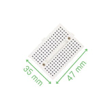 Voltaat COMP_Jumper_wires_Breadboard Mini Solderless Breadboard – 170 Tie Points White