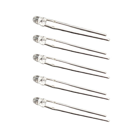 Voltaat COMP_LEDS_illumination Clear 3mm Yellow LED – Diffused Lens (5 Pack)