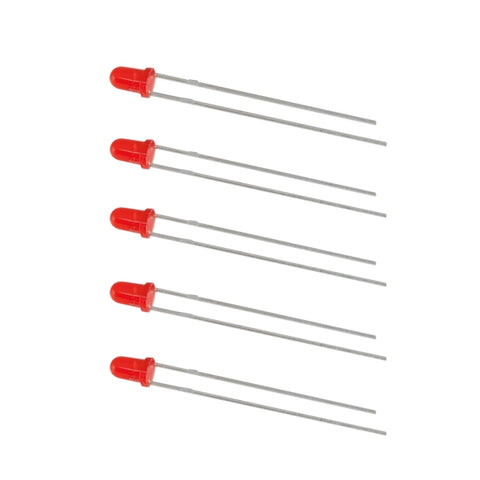 Voltaat COMP_LEDS_illumination Red 3mm LED – Diffused Lens (5 Pack)