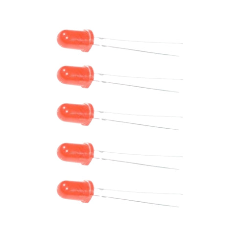 Voltaat COMP_LEDS_illumination Red 5mm LED – 5.0V 20mA (5 Pack)