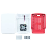 Voltaat DEVB_RPI Official Raspberry Pi 5 case with fan - Red & White