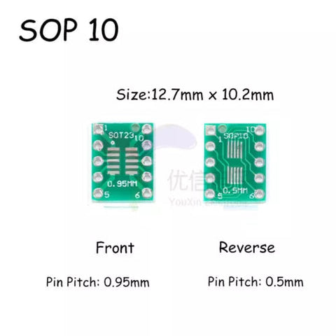 Double Side SMD SOP to DIP Adapter – SOP 8/10/14/16/20/24 Double Side SMD SOP to DIP Adapter – SOP 8/10/14/16/20/24
