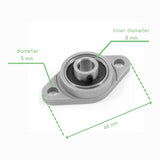 Voltaat MECH_Bearings_Springs KFL08 Pillow Block Flange Bearing – 8mm Bore Zinc Alloy Housing