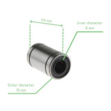 Voltaat MECH_Bearings_Springs LM8UU Linear Bearing – 8×15×24 mm
