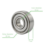 Voltaat MECH_Bearings_Springs Miniature Ball Bearing – 8x22x7 mm