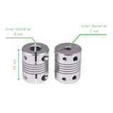 Voltaat MECH_Rods_Lead_Screws Flexible Shaft Coupler – Motor to Lead Screw Connector