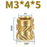 Voltaat MECH_Screws_Inserts Length 4mm Heated inserts M3 (OD5mm) - 5pcs