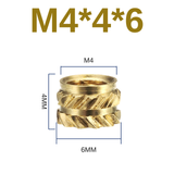 Voltaat MECH_Screws_Inserts Length 4mm Heated inserts M4 (OD6mm) - 5pcs