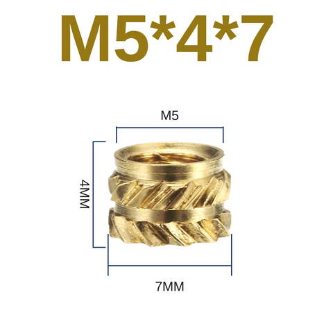 Voltaat MECH_Screws_Inserts Length 4mm Heated inserts M5 (OD7mm) - 5pcs