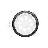 Voltaat Motors_Car_Kits_parts 65mm Rubber Wheel for TT Motor – White Plastic Rim