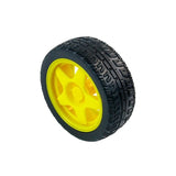 Voltaat Motors_Car_Kits_parts 65mm Rubber Wheel for TT Motor – Yellow Plastic Rim