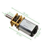 Voltaat Motors_Motors_Fans 12V 500RPM DC Micro Metal Gearmotor – 3mm D Shaft