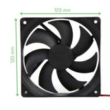 Voltaat Motors_Motors_Fans 12V Brushless Cooling Fan – 120×120mm 2000RPM 4-Pin